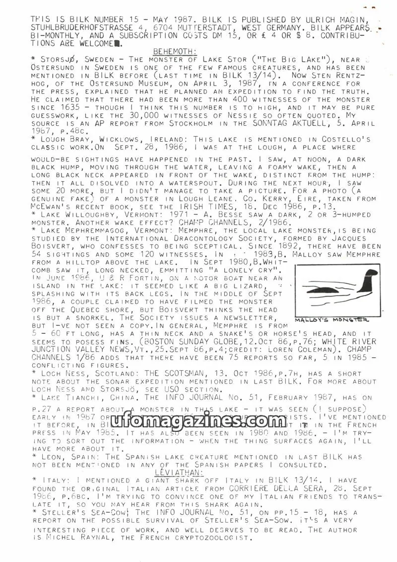 Cover of Bilk (Ulrich Magin) issue 15: BILK
