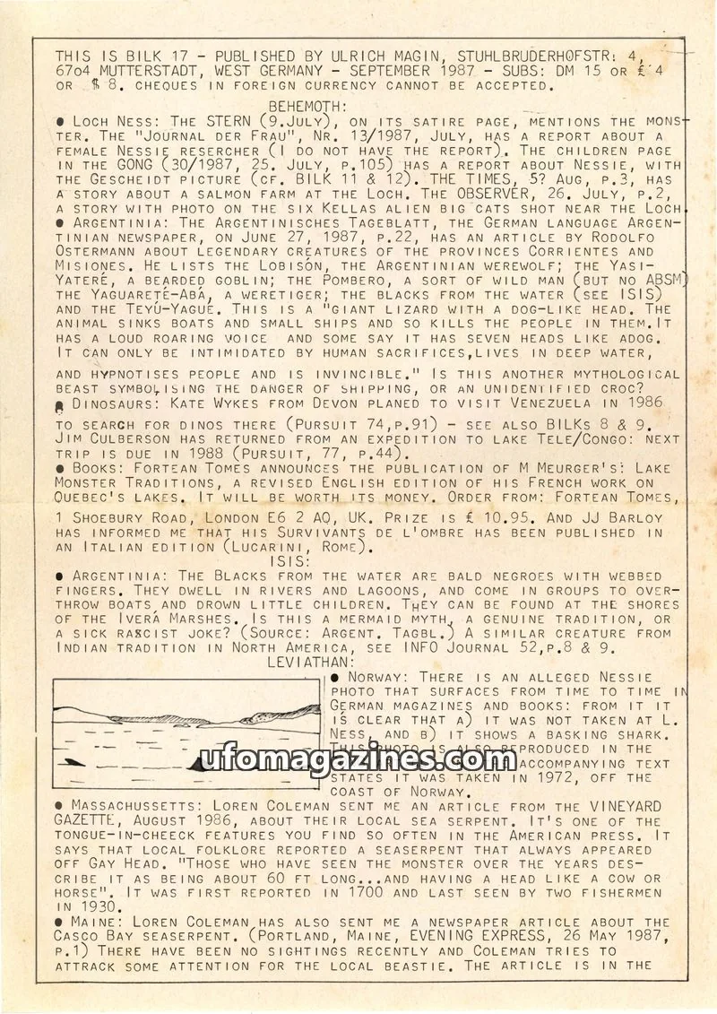 Cover of Bilk (Ulrich Magin) issue 17: BILK