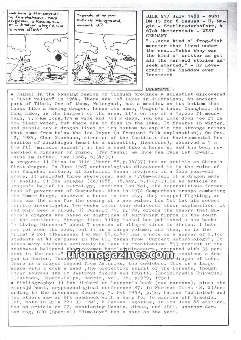 Cover of Bilk (Ulrich Magin) issue 23: BILK