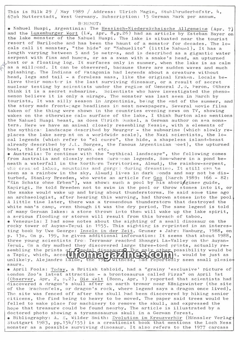 Cover of Bilk (Ulrich Magin) issue 29: Bilk