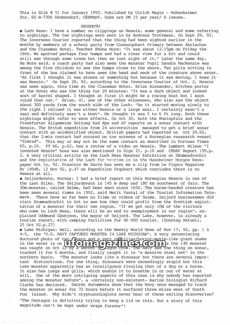 Cover of Bilk (Ulrich Magin) issue 51: Bilk
