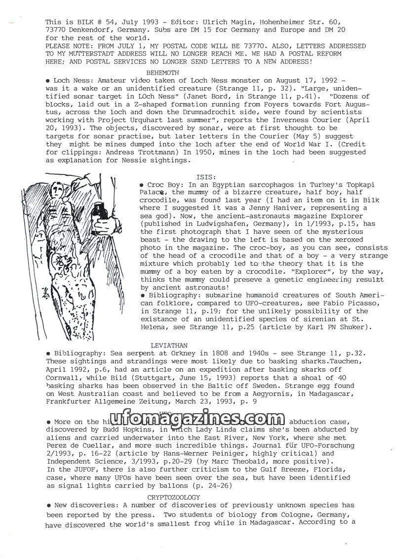 Cover of Bilk (Ulrich Magin) issue 54: BILK