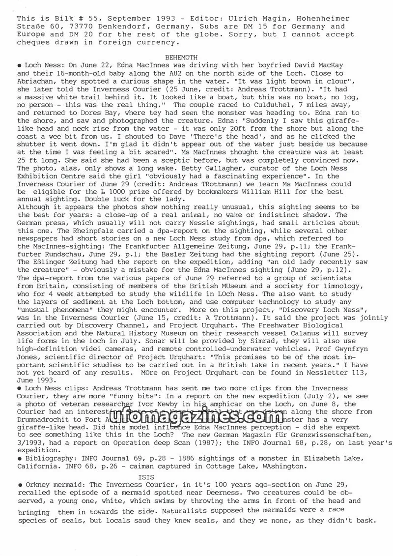 Cover of Bilk (Ulrich Magin) issue 55: Bilk