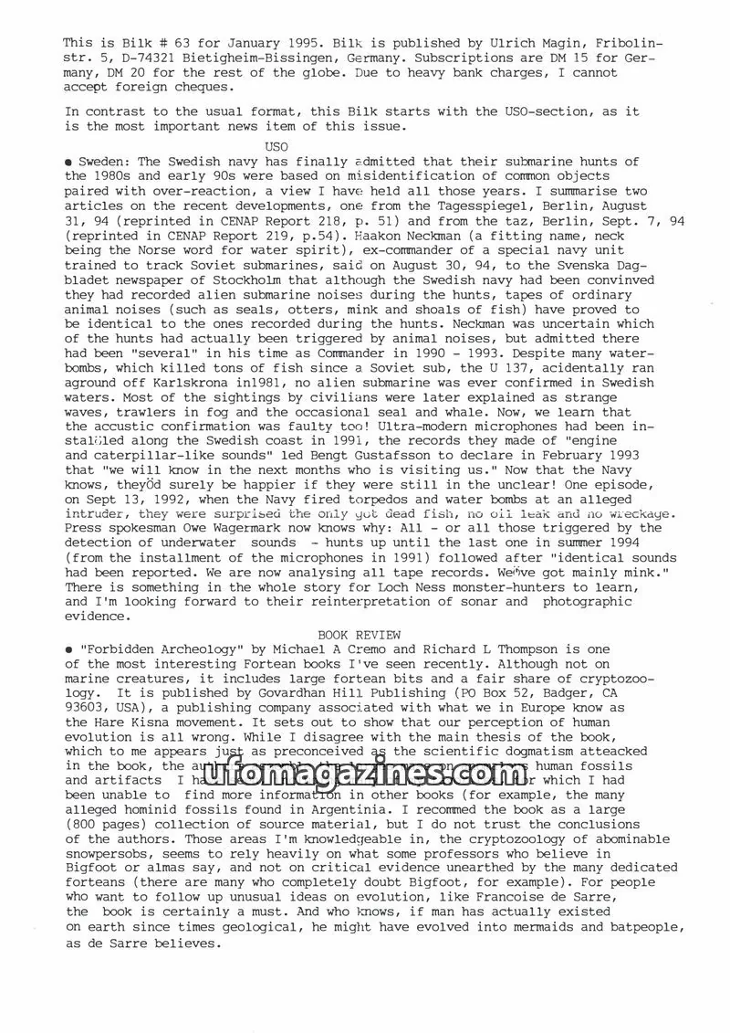 Cover of Bilk (Ulrich Magin) issue 63: Bilk