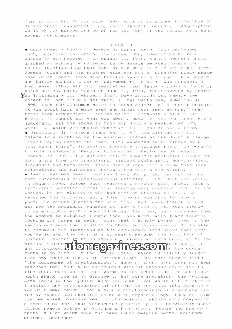 Cover of Bilk (Ulrich Magin) issue 78: BILK