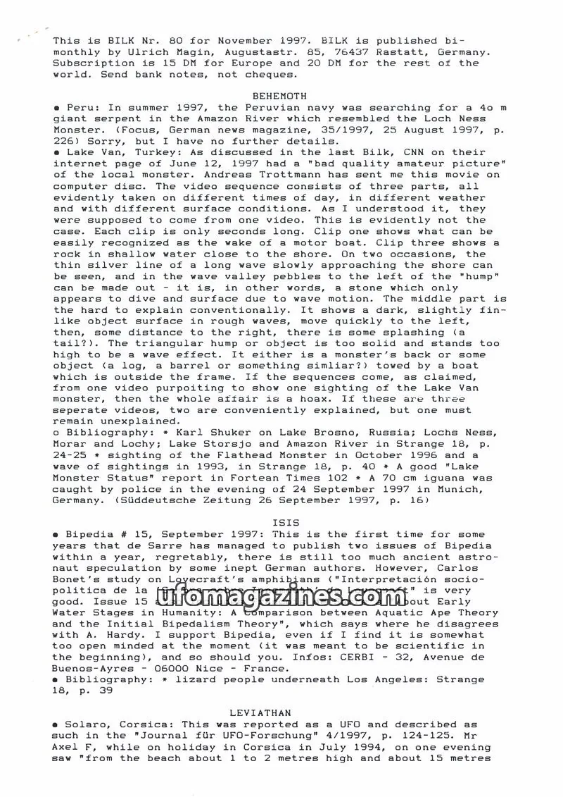 Cover of Bilk (Ulrich Magin) issue 80: BILK