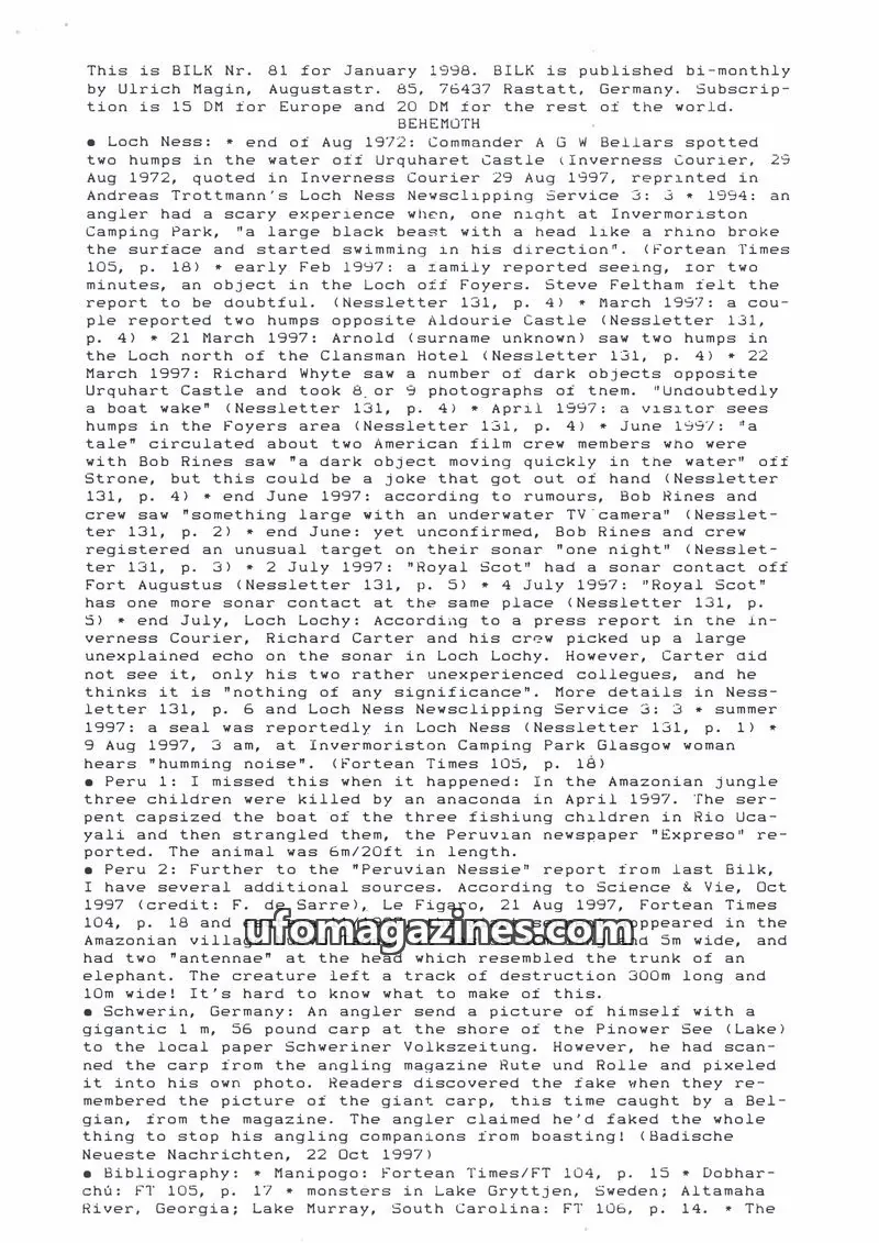 Cover of Bilk (Ulrich Magin) issue 81: BILK