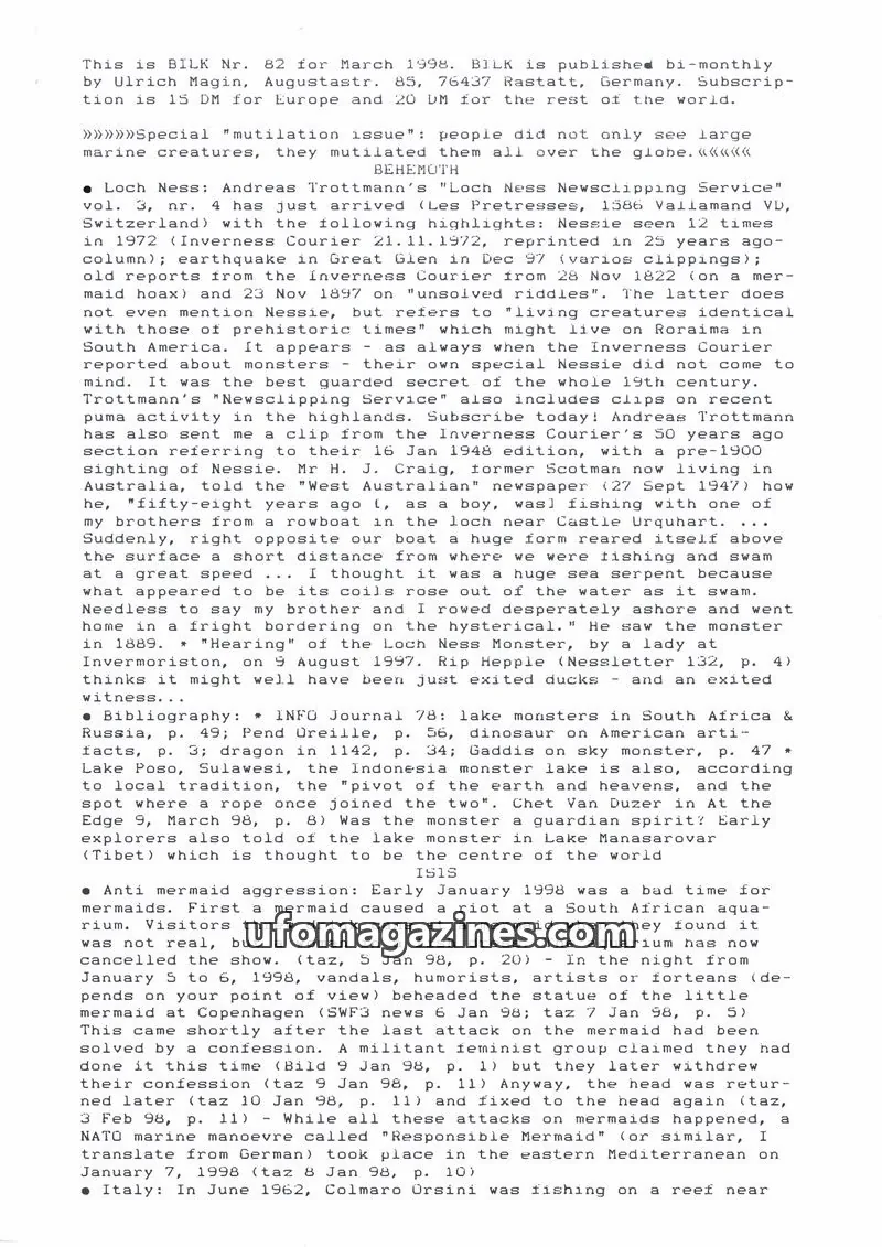 Cover of Bilk (Ulrich Magin) issue 82: BILK