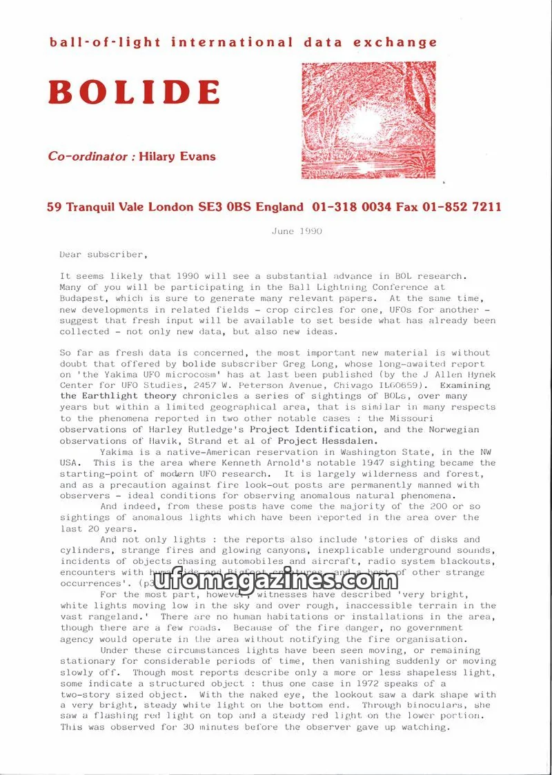 Cover of Bolide (Hilary Evans) issue 7: BOLIDE
