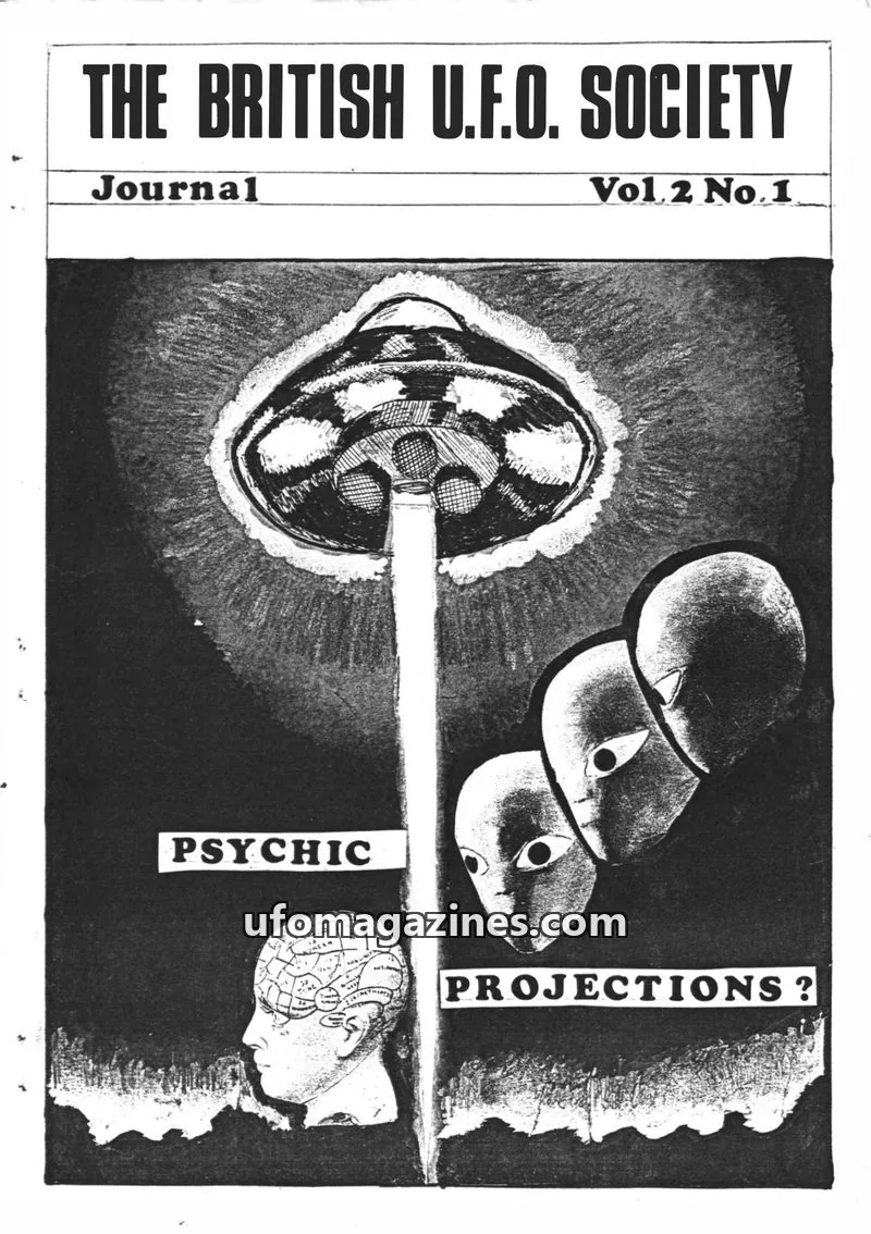 Cover of THE BRITISH UFO SOCIETY issue Vol.2 No.1: THE BRITISH U.F.O. SOCIETY Journal