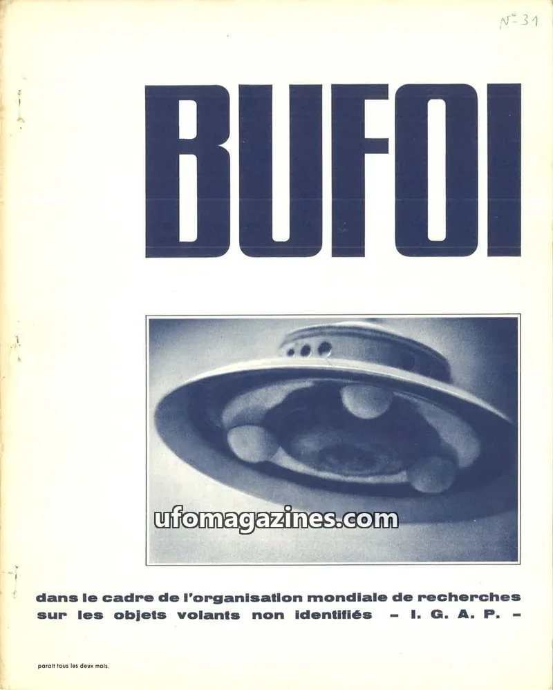 Cover of BUFOI Magazine issue 31: BUFOI