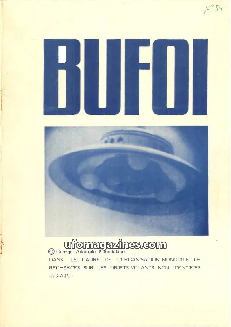 Cover of SOBEPS issue 54: BUFOI