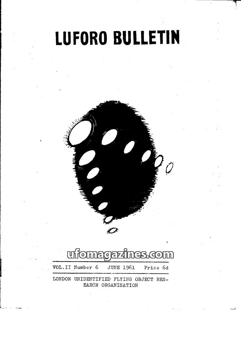 Cover of BUFORA - 1959-1963 LUFORO BULLETIN Vols.1 to 4 issue VOL.II Number 6: LUFORO BULLETIN