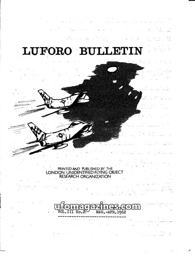 Cover of LONDON UNIDENTIFIED FLYING OBJECT RESEARCH ORGANIZATION issue VOL. III No.2: LUFORO BULLETIN