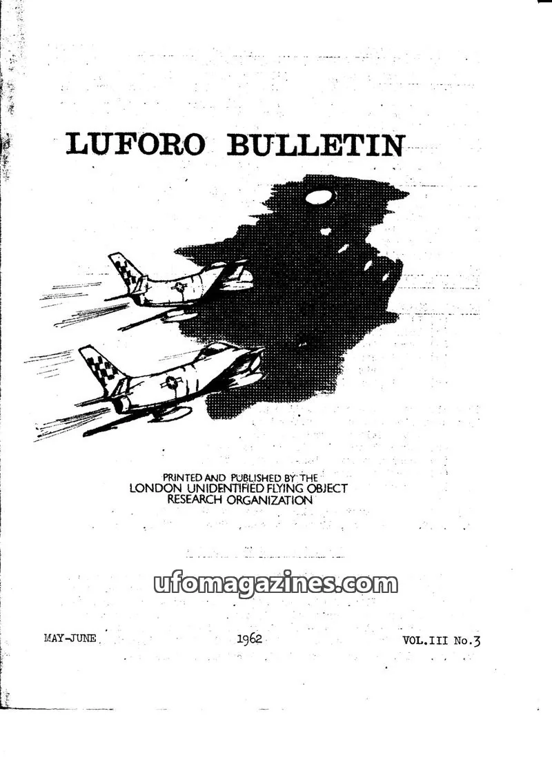 Cover of LONDON UNIDENTIFIED FLYING OBJECT RESEARCH ORGANIZATION issue VOL.III No.3: LUFORO BULLETIN