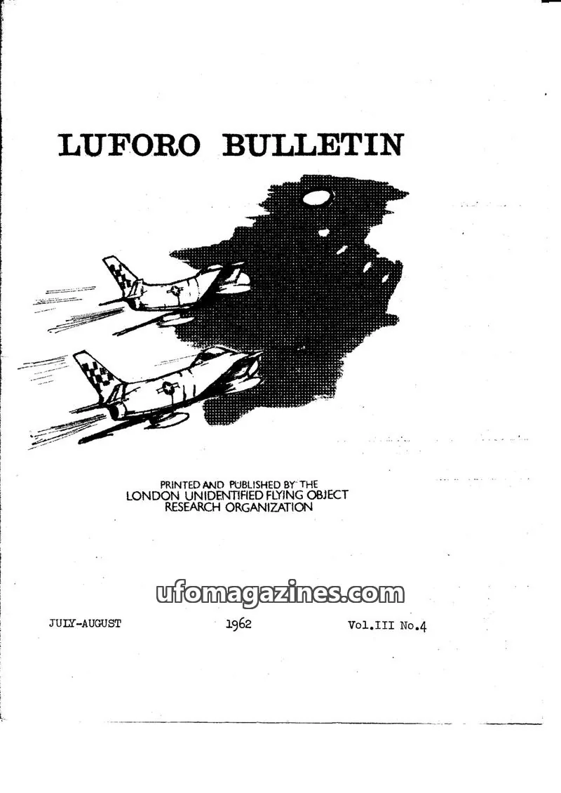 Cover of LONDON UNIDENTIFIED FLYING OBJECT RESEARCH ORGANIZATION issue No.4: LUFORO BULLETIN