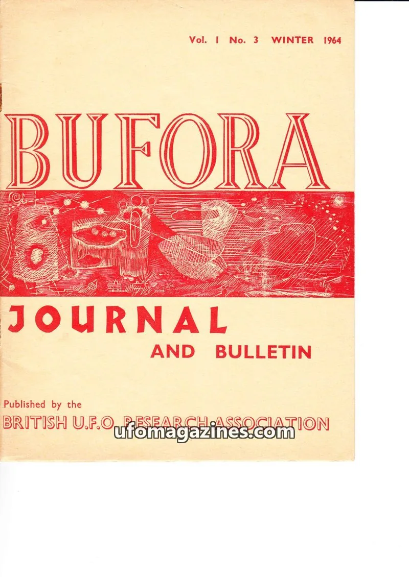Cover of BRITISH U.F.O. RESEARCH ASSOCIATION issue Vol. 1 No. 3: BUFORA JOURNAL AND BULLETIN