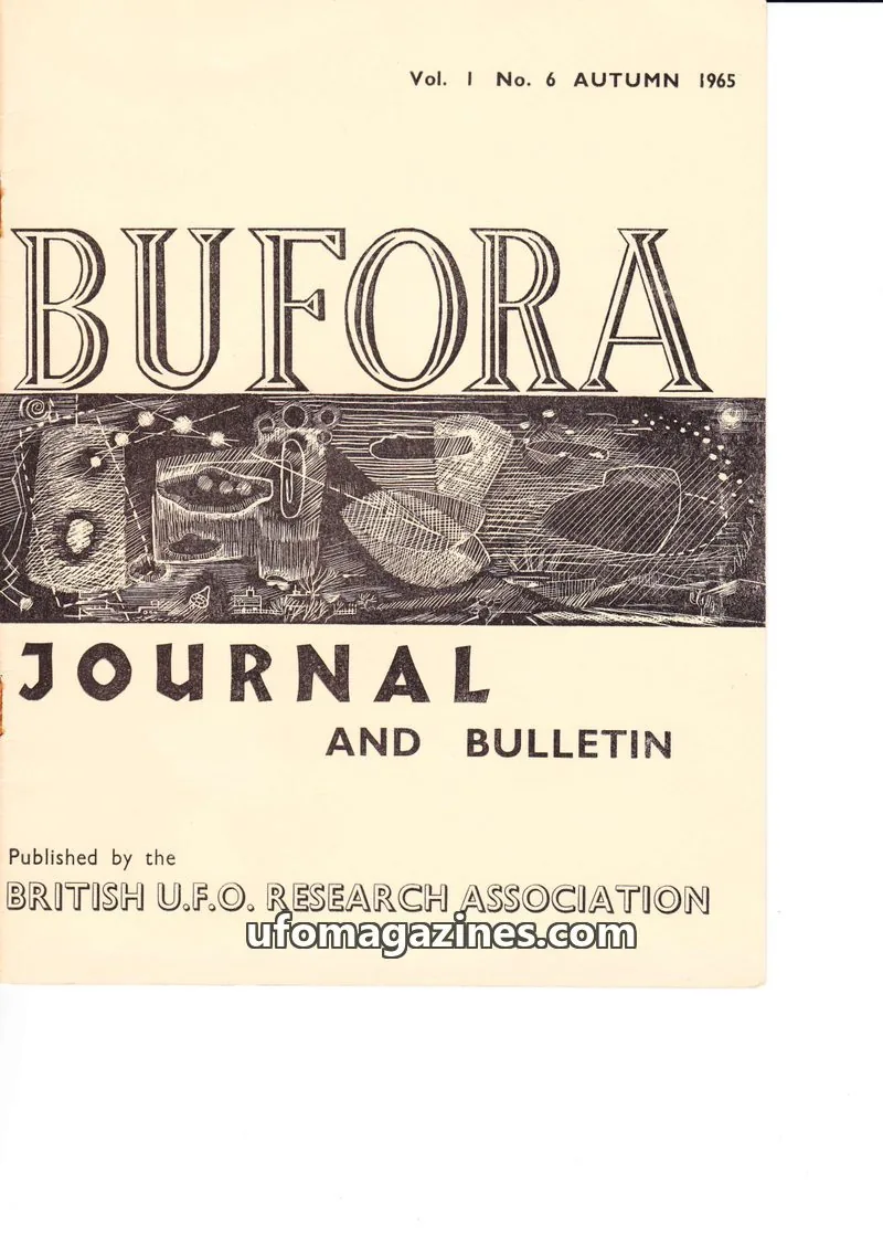 Cover of BRITISH U.F.O. RESEARCH ASSOCIATION issue No. 6: BUFORA JOURNAL AND BULLETIN