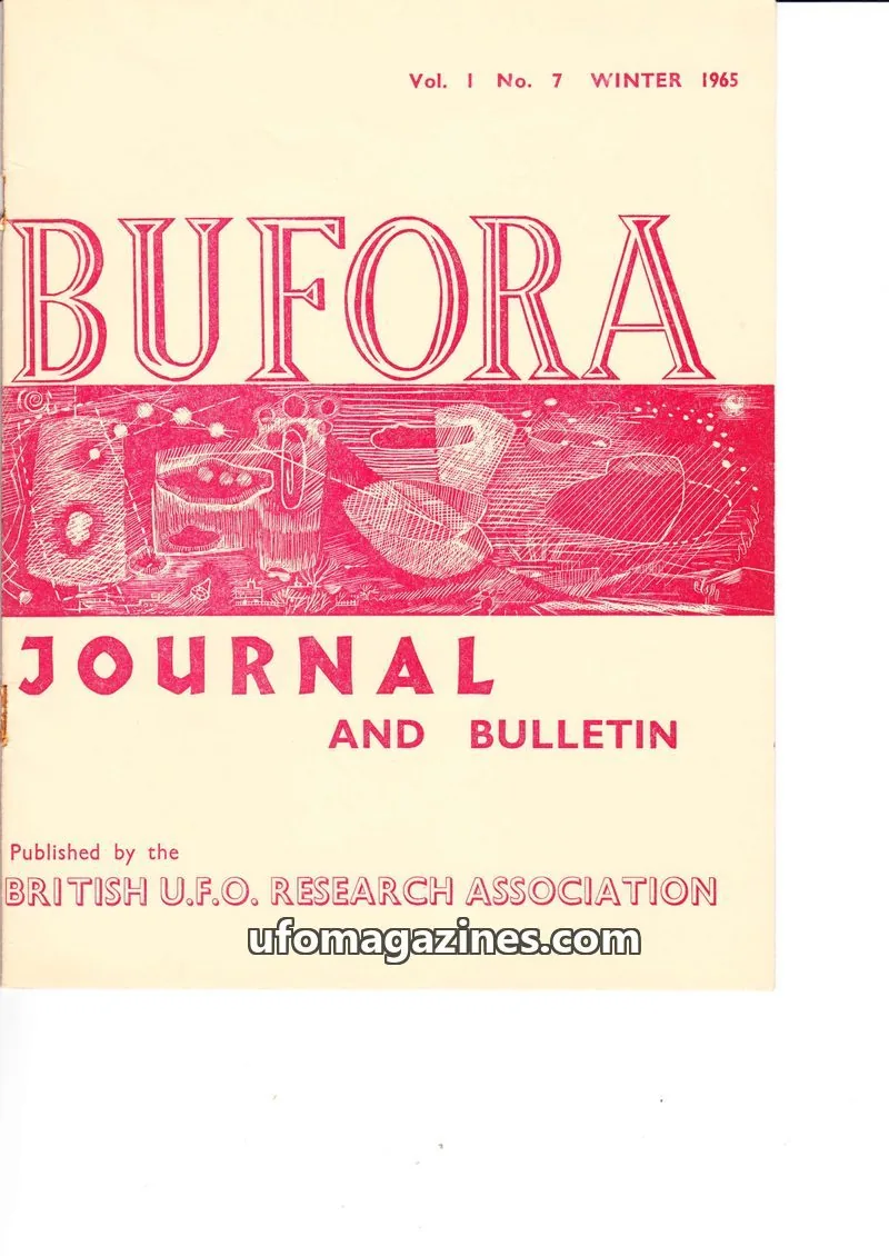 Cover of BRITISH U.F.O. RESEARCH ASSOCIATION issue Vol. I No. 7: BUFORA JOURNAL AND BULLETIN