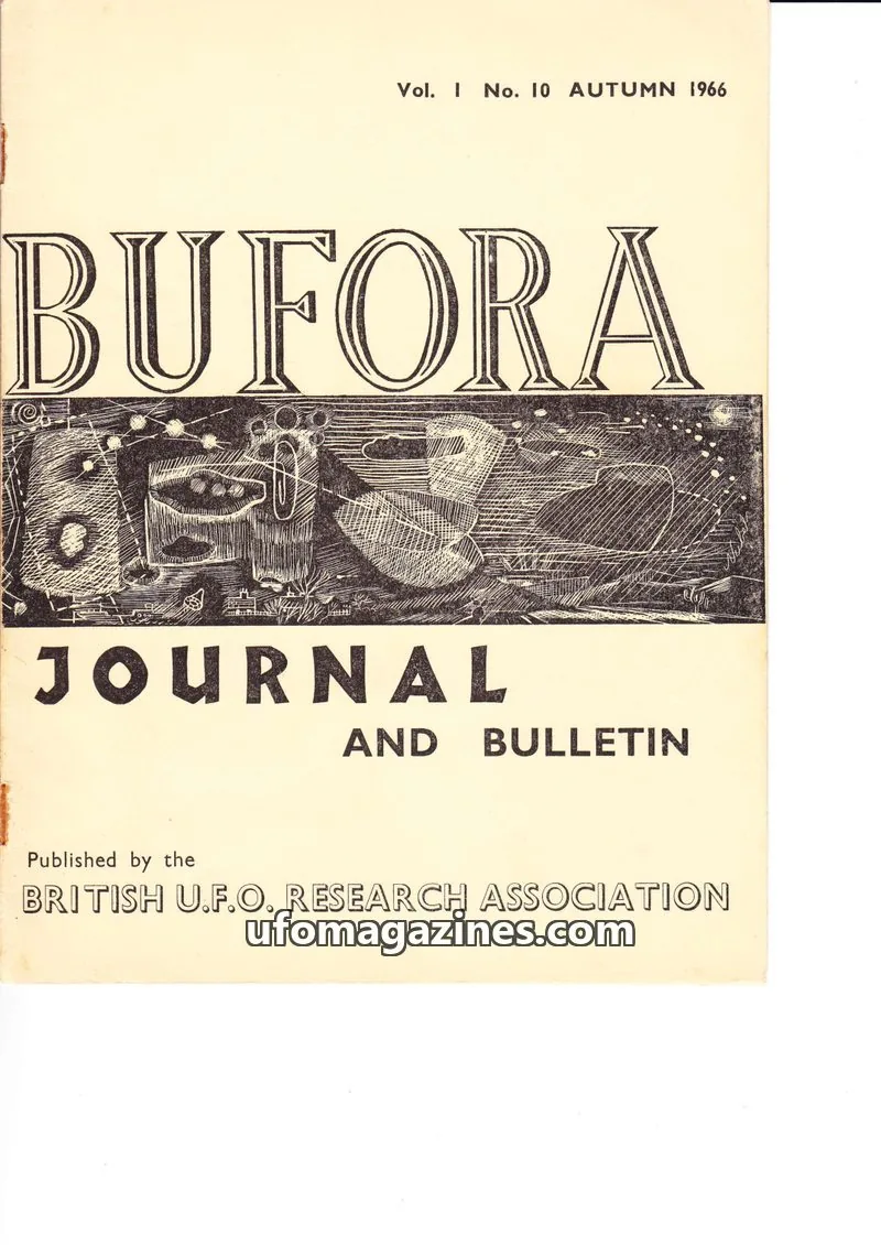 Cover of BRITISH U.F.O. RESEARCH ASSOCIATION issue No. 10: BUFORA JOURNAL AND BULLETIN