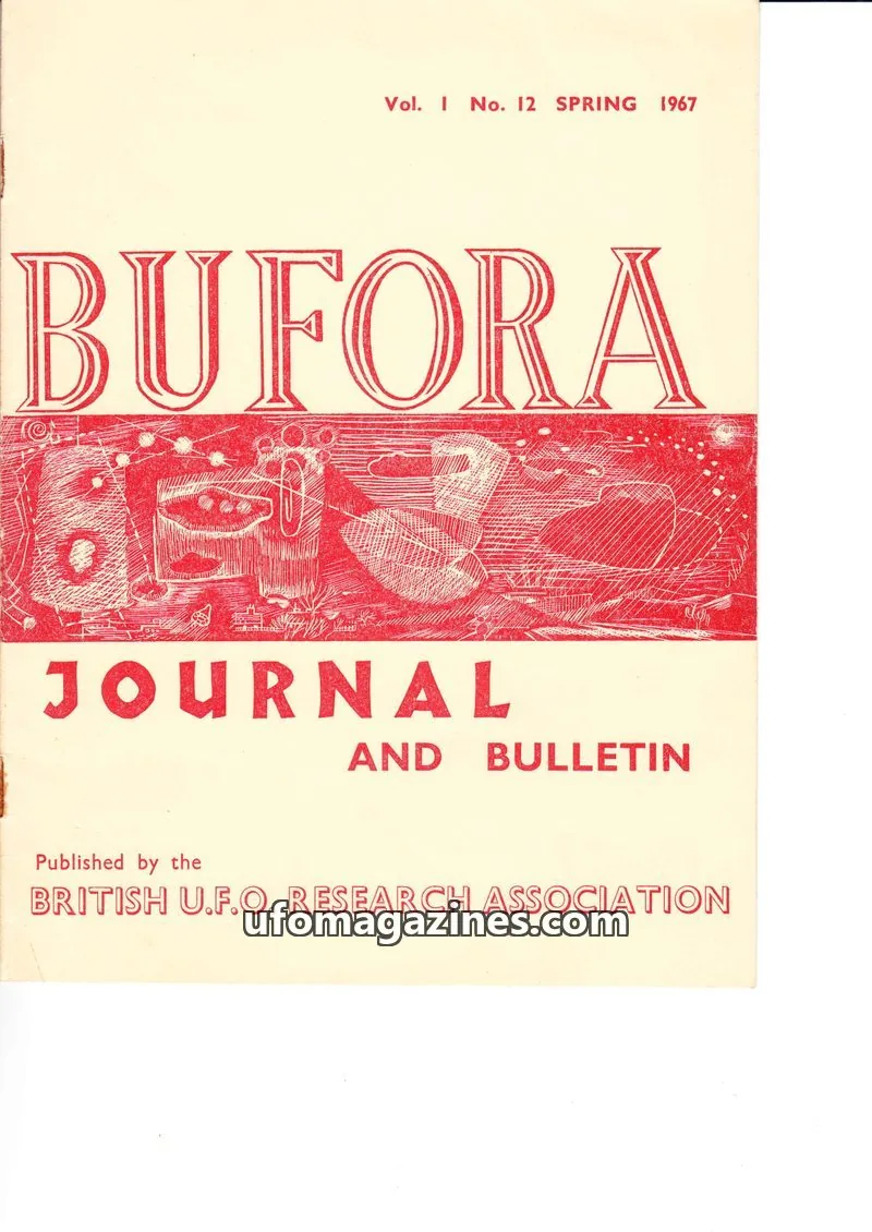 Cover of BRITISH U.F.O. RESEARCH ASSOCIATION issue 12: BUFORA JOURNAL AND BULLETIN