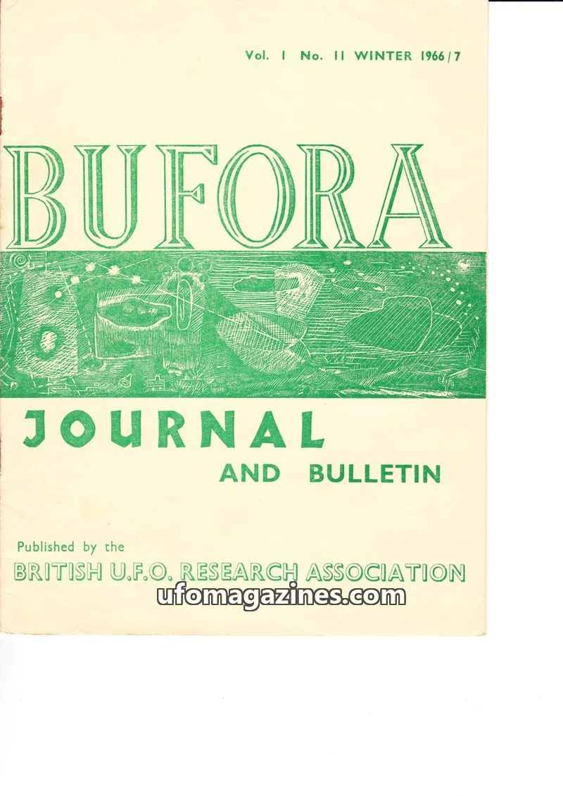 Cover of BRITISH U.F.O. RESEARCH ASSOCIATION issue No. 11: BUFORA JOURNAL AND BULLETIN