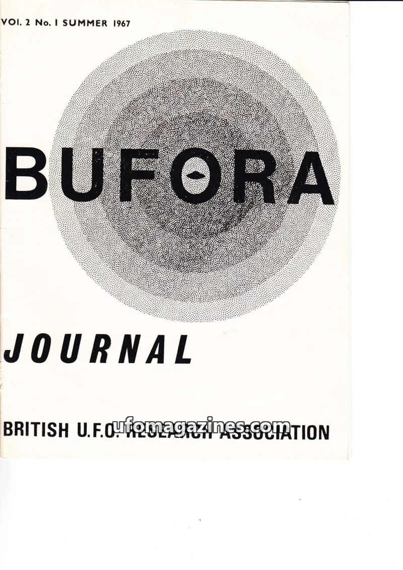 Cover of BRITISH U.F.O. RESEARCH ASSOCIATION issue Vol. 2 No. 1: BUFORA JOURNAL