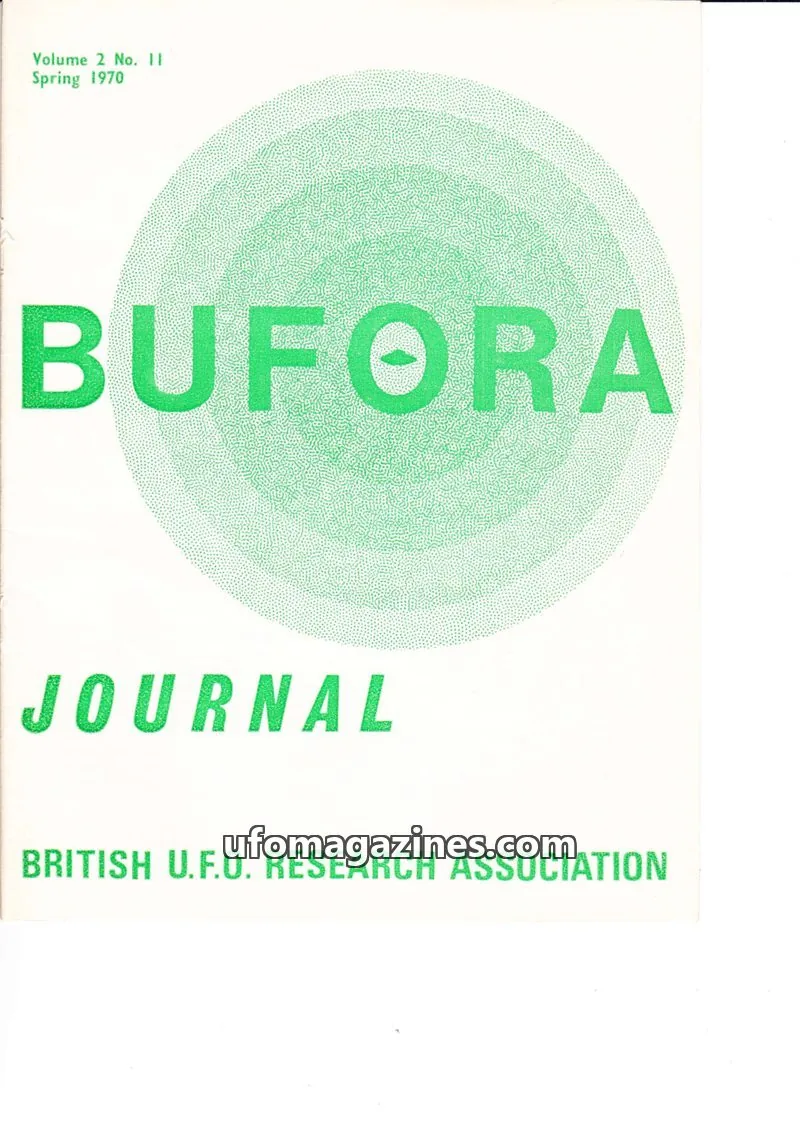 Cover of BRITISH U.F.O. RESEARCH ASSOCIATION issue Volume 2 No. 11: BUFORA JOURNAL