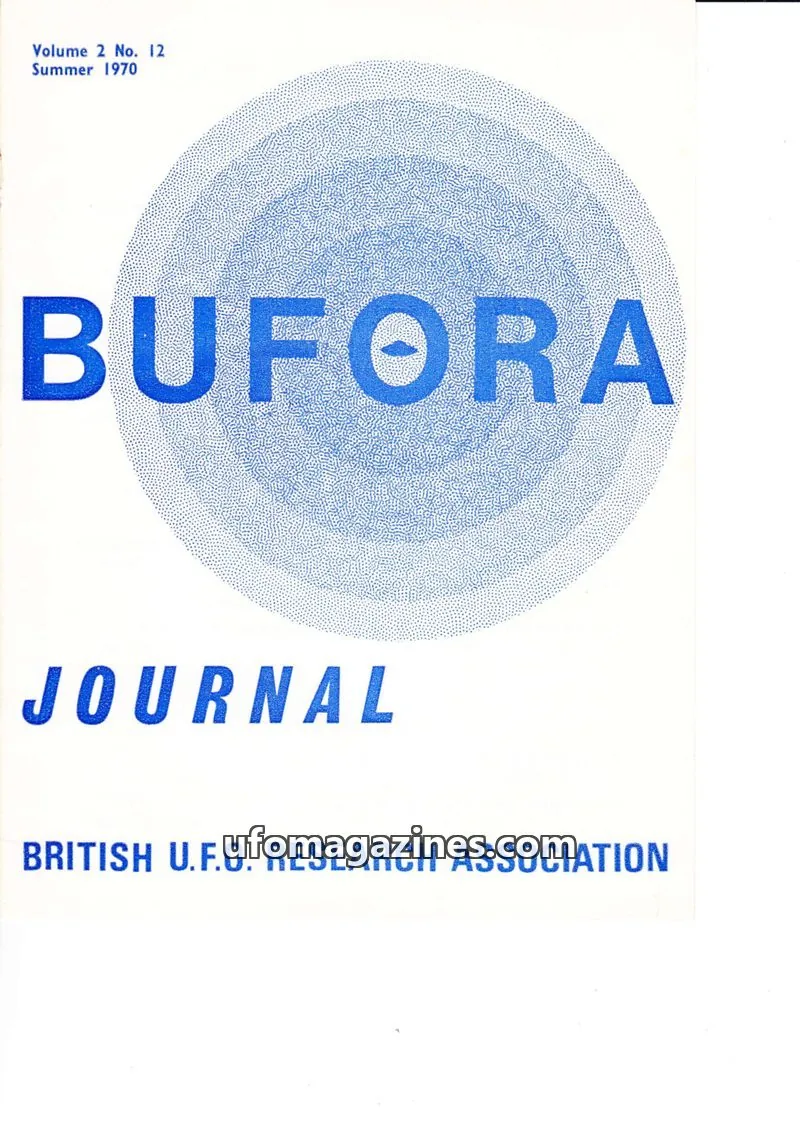 Cover of BRITISH U.F.O. RESEARCH ASSOCIATION issue 12: BUFORA JOURNAL
