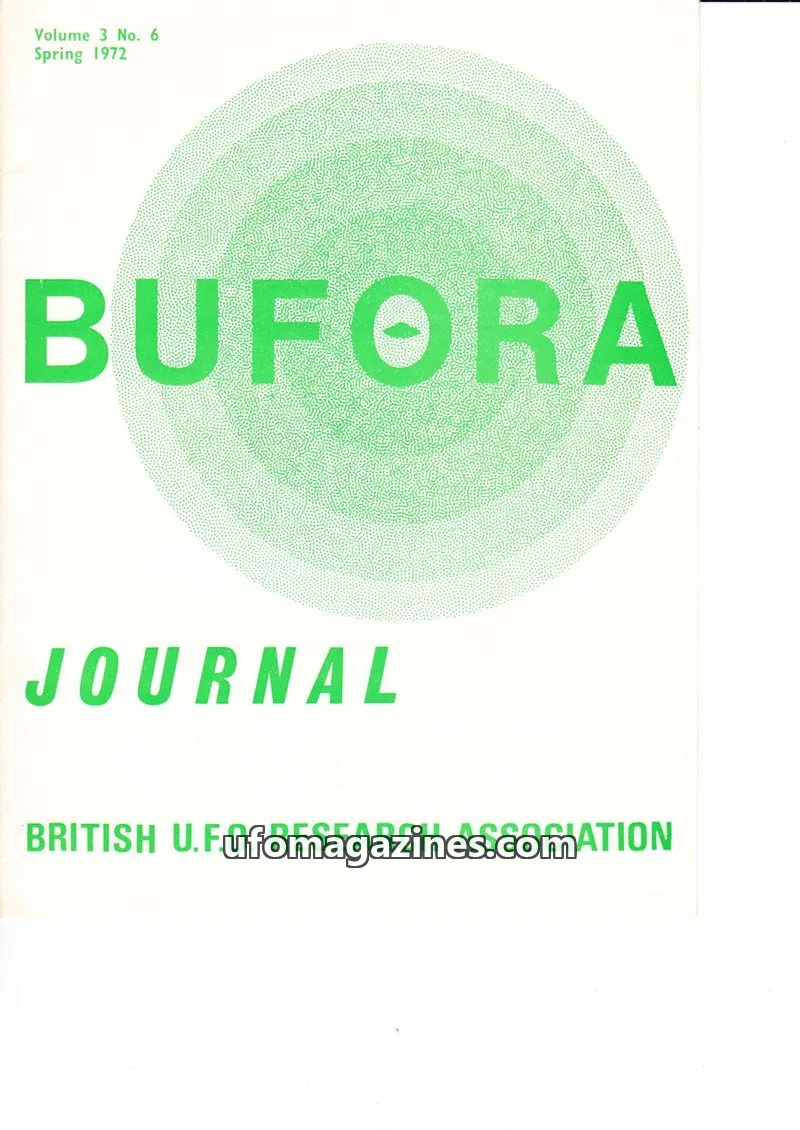 Cover of BRITISH U.F.O. RESEARCH ASSOCIATION issue No. 6: BUFORA JOURNAL
