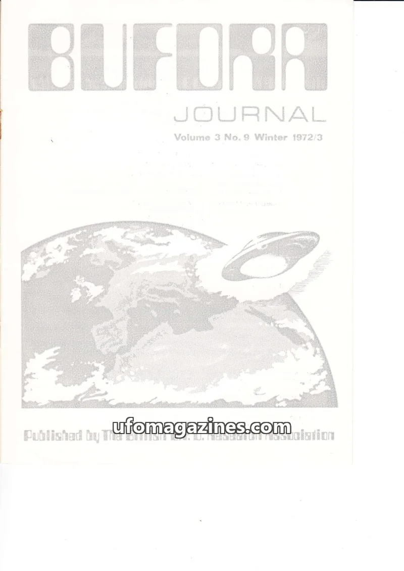 Cover of The British U.F.O. Research Association issue 9: BUFORA JOURNAL