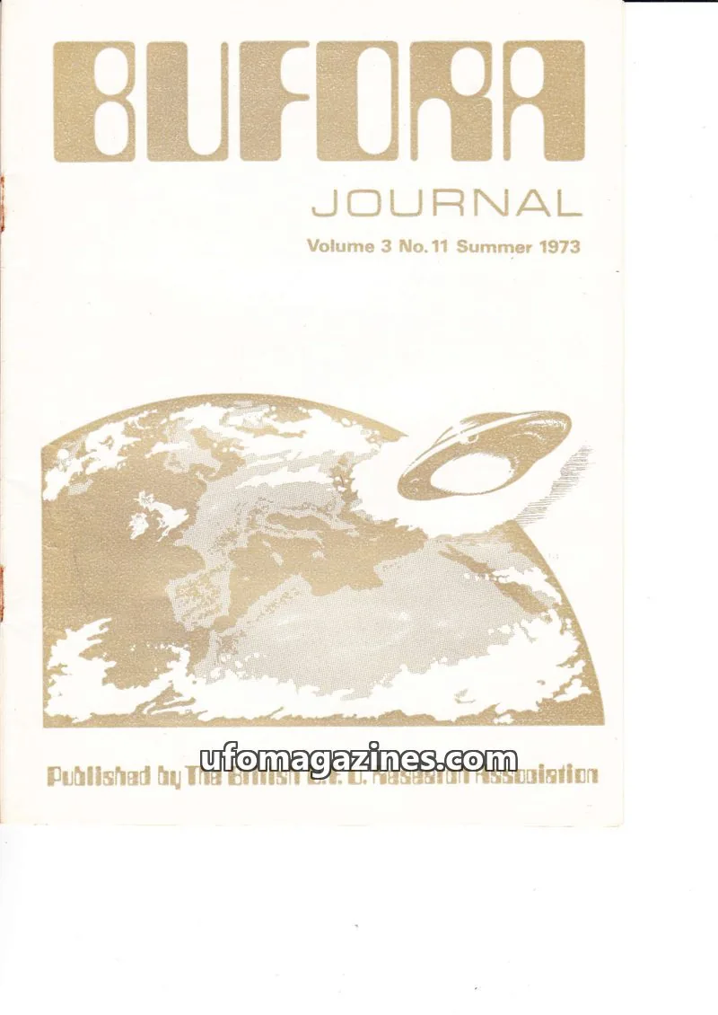 Cover of The British U.F.O. Research Association issue No. 11: BUFORA JOURNAL