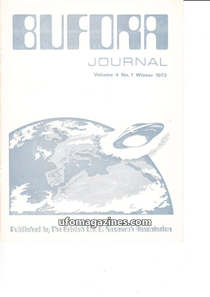 Cover of The British U.F.O. Research Association issue Volume 4 No. 1: BUFORA JOURNAL