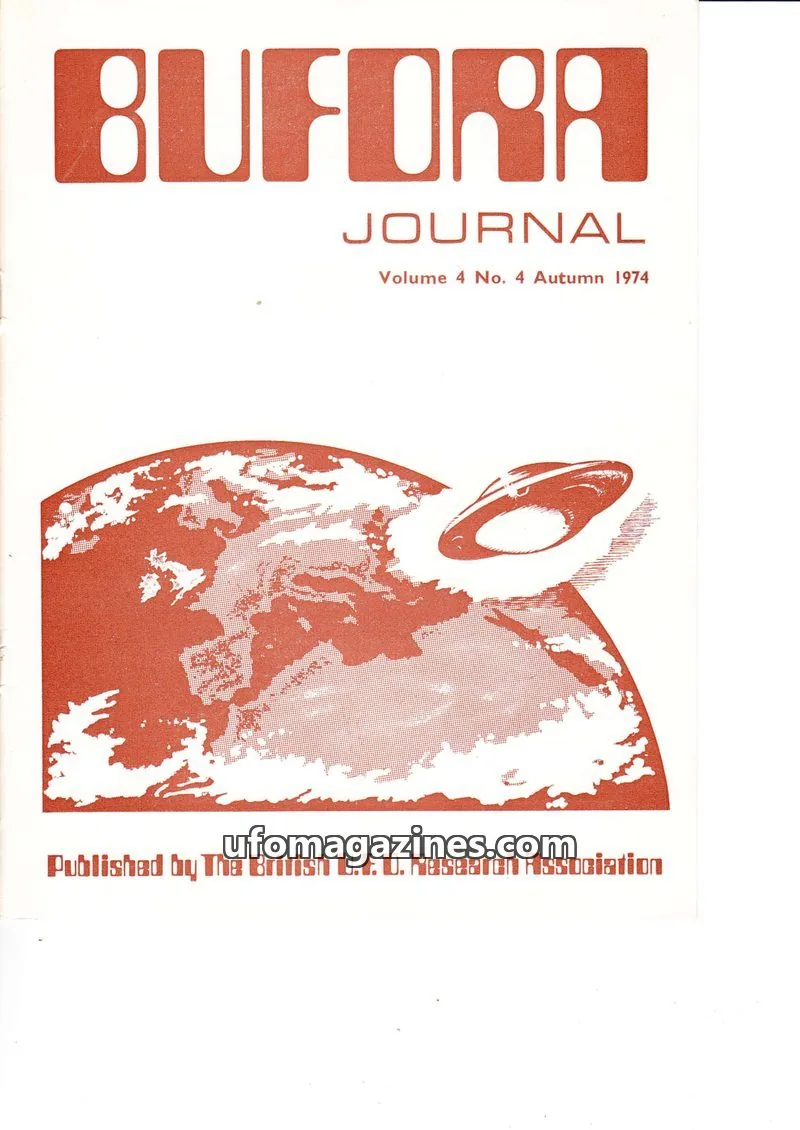 Cover of The British U.F.O. Research Association issue Volume 4 No. 4: BUFORA JOURNAL