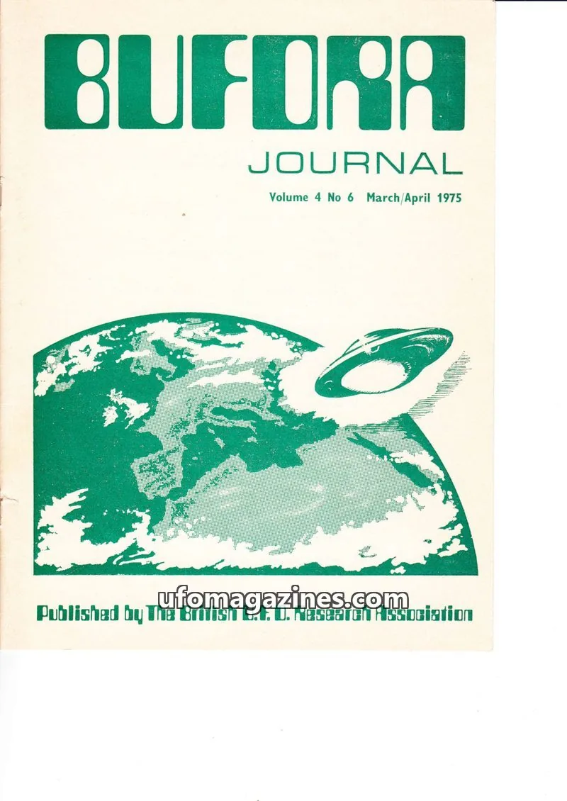 Cover of The British U.F.D. Research Association issue No 6: BUFORA JOURNAL