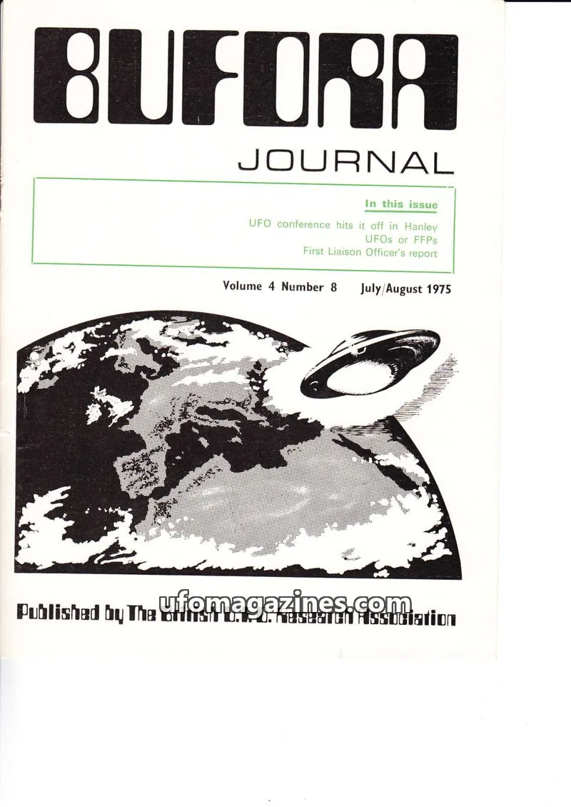 Cover of The British U.F.O. Research Association issue 8: BUFORA JOURNAL