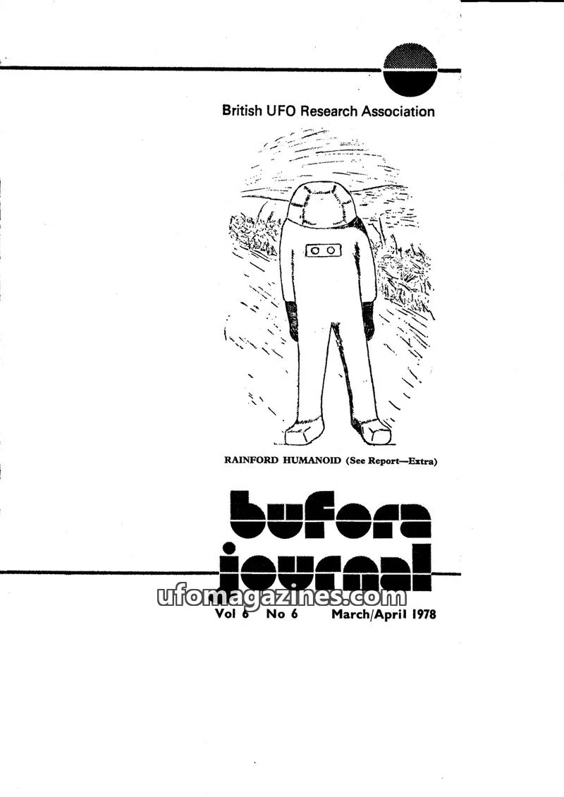 Cover of British UFO Research Association issue 6: BUFORA JOURNAL