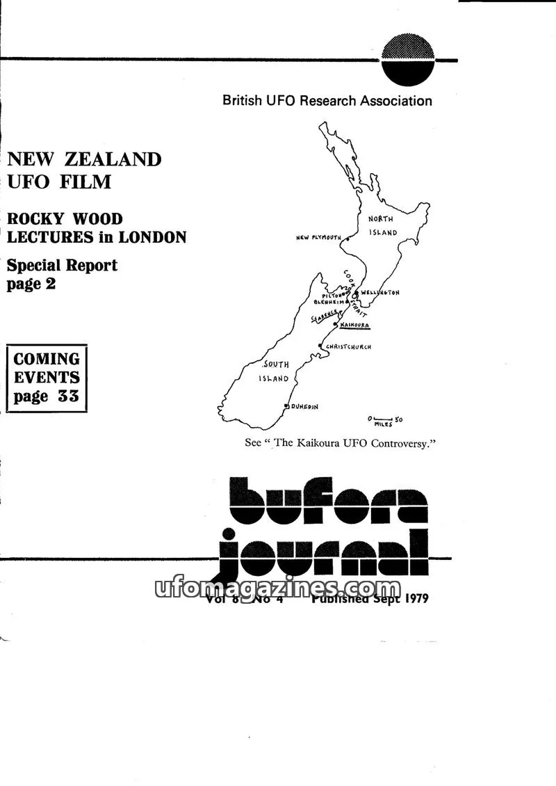 Cover of British UFO Research Association issue Vol 8 No 4: BUFORA JOURNAL