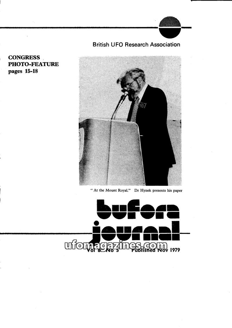 Cover of BUFORA Journal - Volume 08 No 05 - Nov 1979