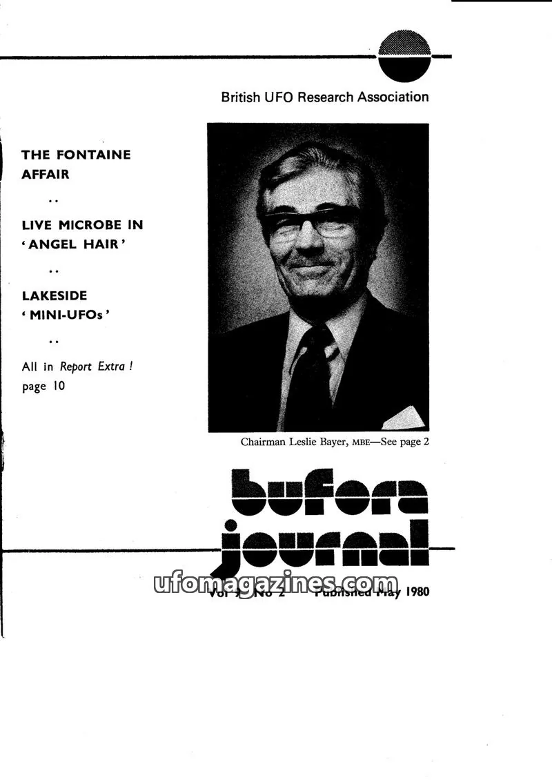 Cover of British UFO Research Association issue Vol 9 No 2: BUFORA JOURNAL