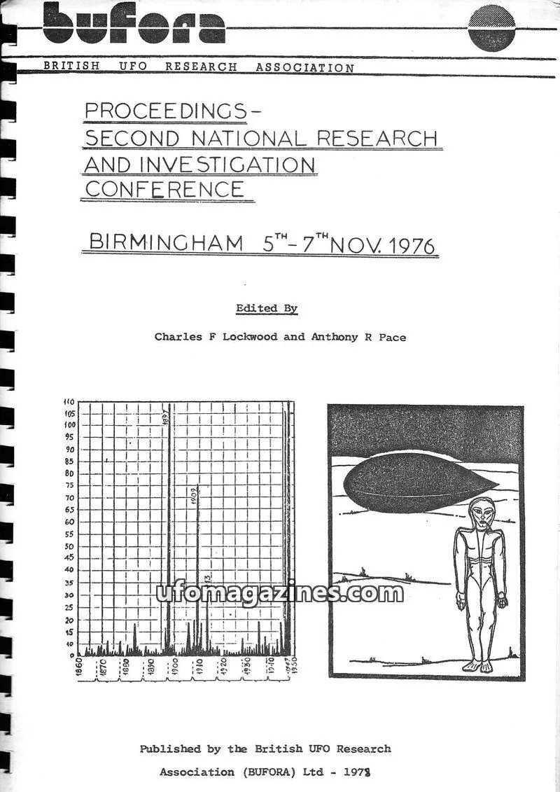 Cover of British UFO Research Association (BUFORA) Ltd issue 1976: PROCEEDINGS - SECOND NATIONAL RESEARCH AND INVESTIGATION CONFERENCE