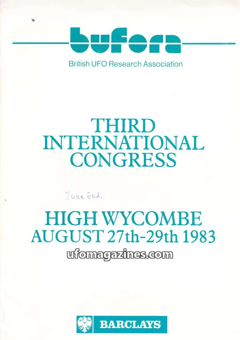 Cover of British UFO Research Association issue 21st Anniversary Conference: BUFORA