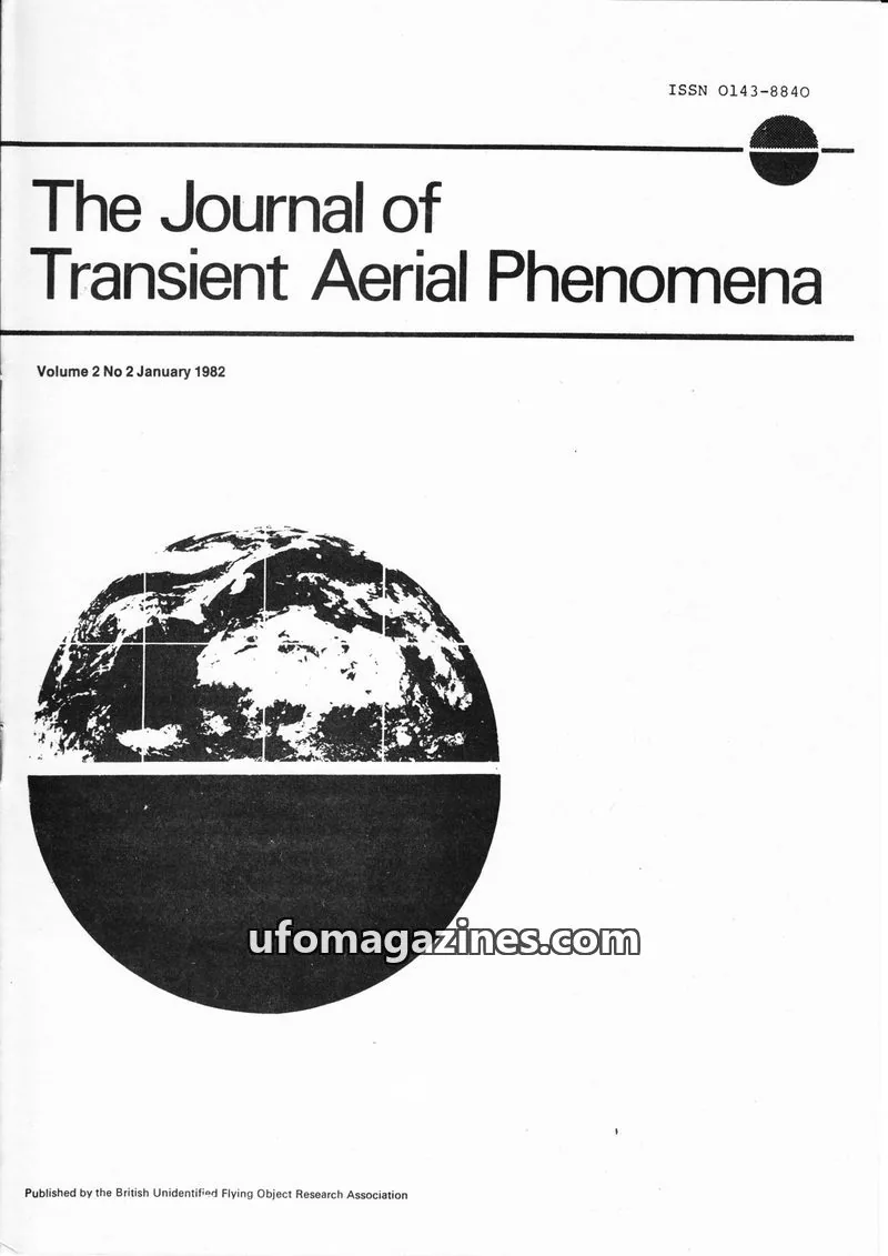 Cover of British Unidentified Flying Object Research Association issue 2: The Journal of Transient Aerial Phenomena