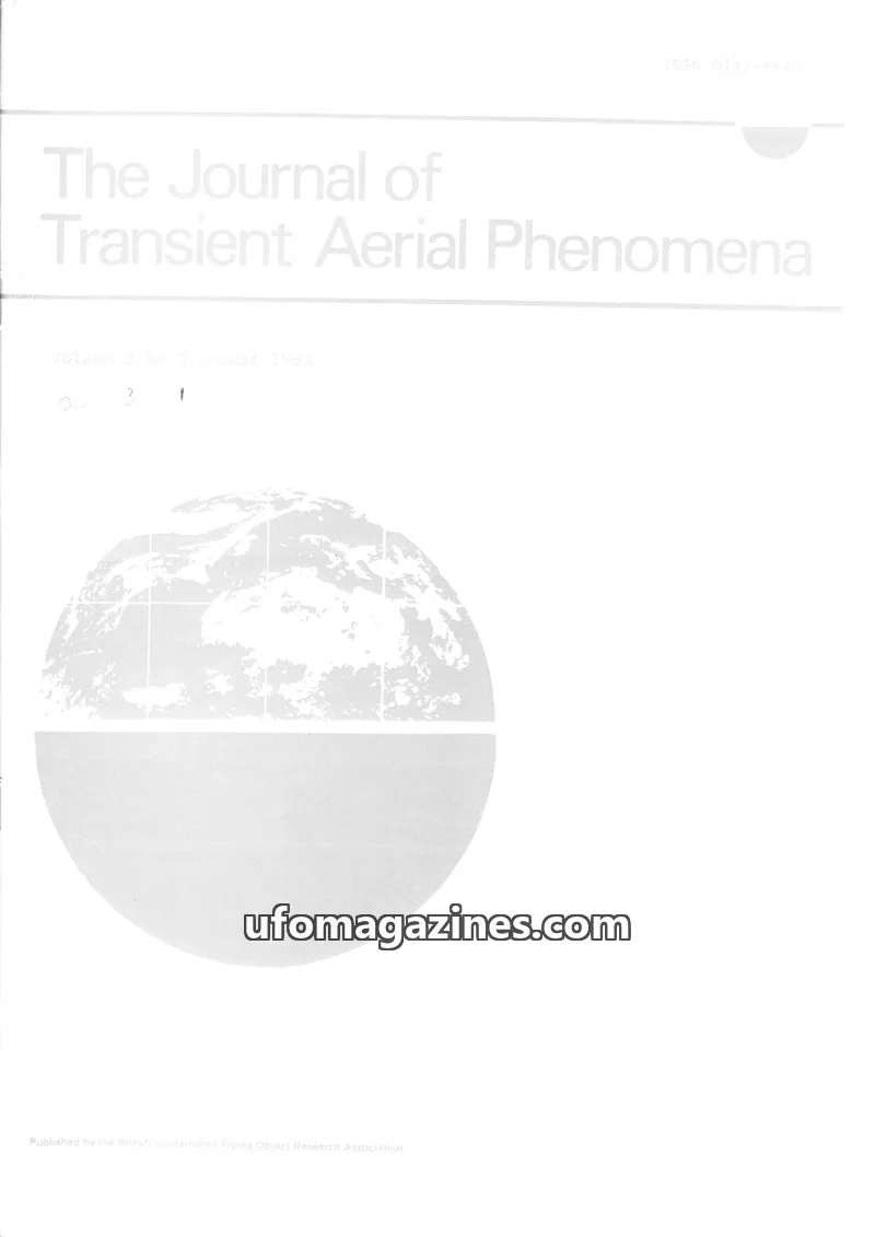 Cover of British Unidentified Flying Object Research Association Ltd. issue 5: The Journal of Transient Aerial Phenomena