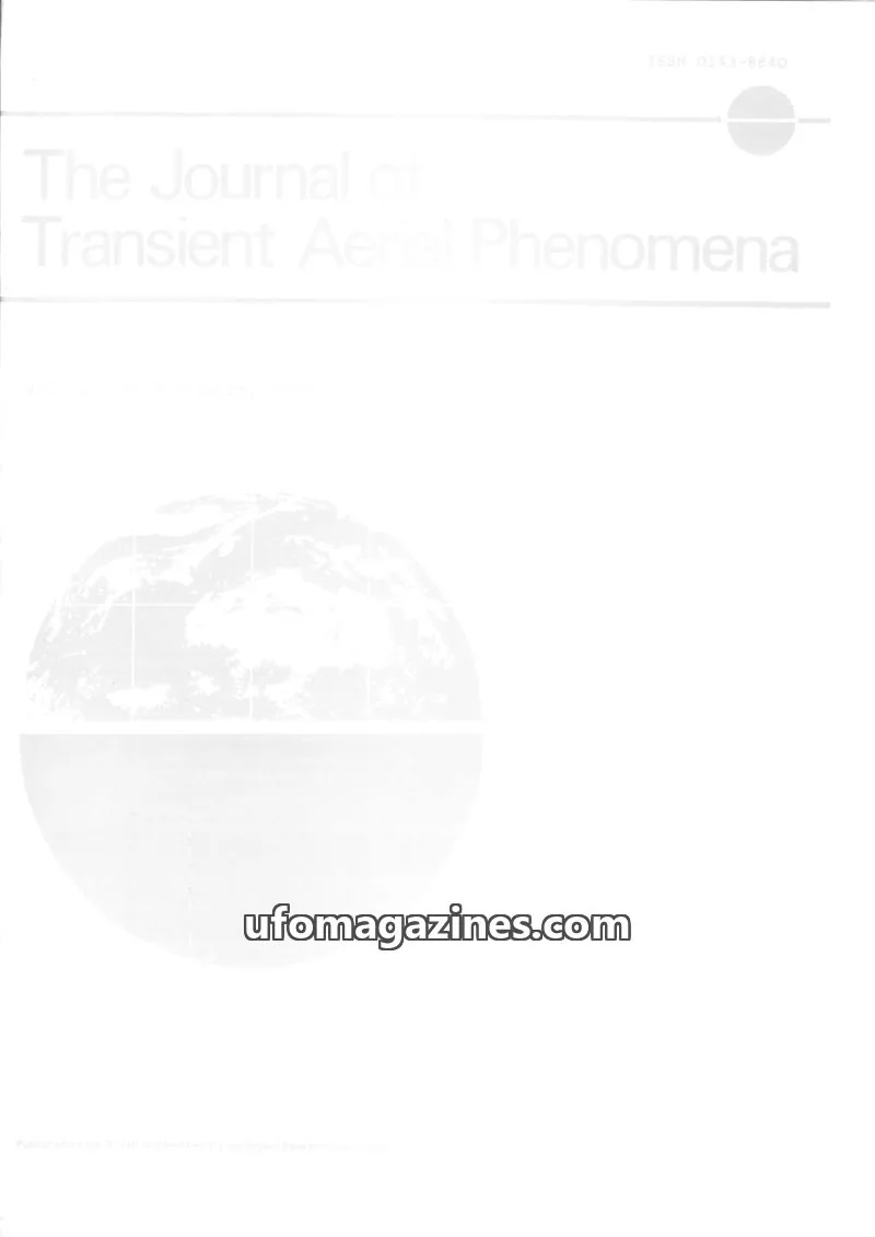 Cover of THE BRITISH UNIDENTIFIED FLYING OBJECT RESEARCH ASSOCIATION LTD. issue No.3.: The Journal of Transient Aerial Phenomena