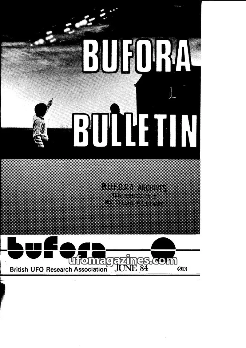 Cover of BUFORA issue 013: BUFORA BULLETIN