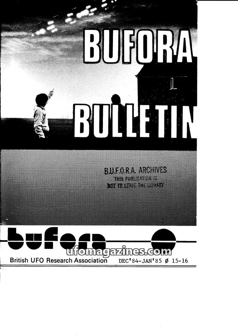 Cover of BUFORA - 1981-1989 BUFORA Bulletin issue 015-016: BUFORA BULLETIN