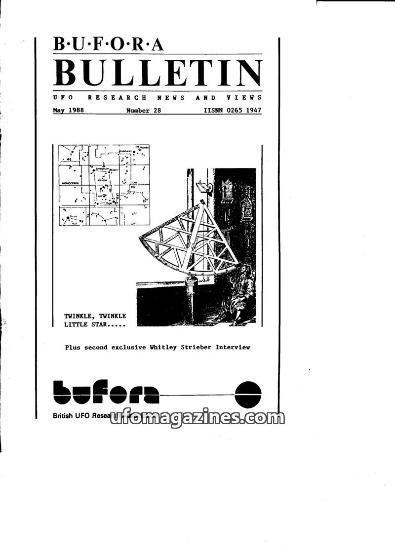 Cover of BUFORA - 1981-1989 BUFORA Bulletin issue Number 28: BUFORA BULLETIN