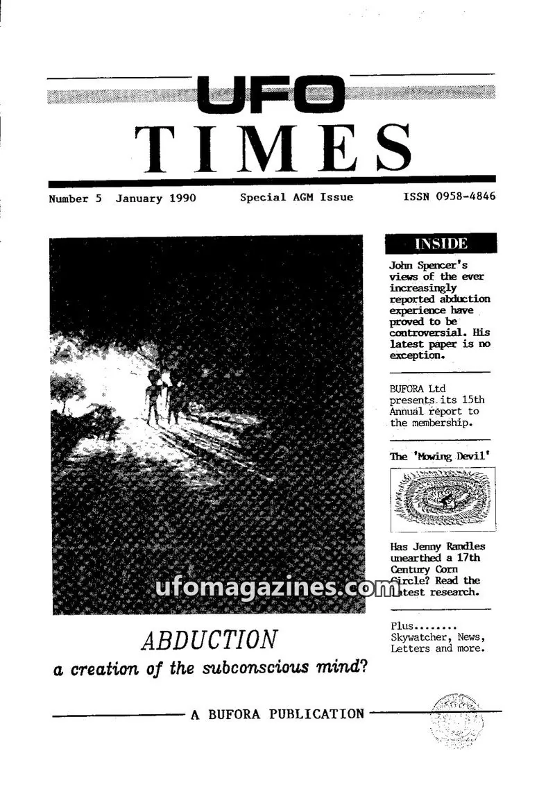 Cover of BUFORA - 1989-1997 UFO Times issue 5: UFO TIMES