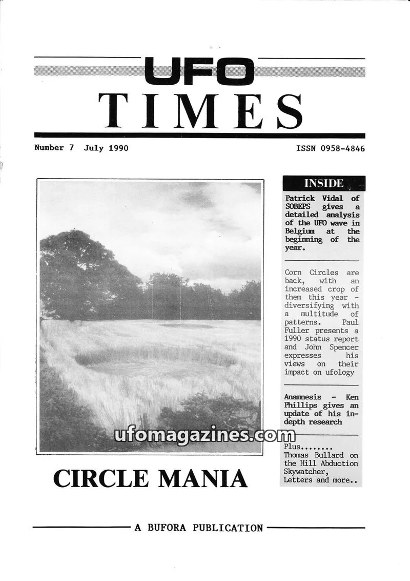 Cover of BUFORA - 1989-1997 UFO Times issue 7: UFO TIMES